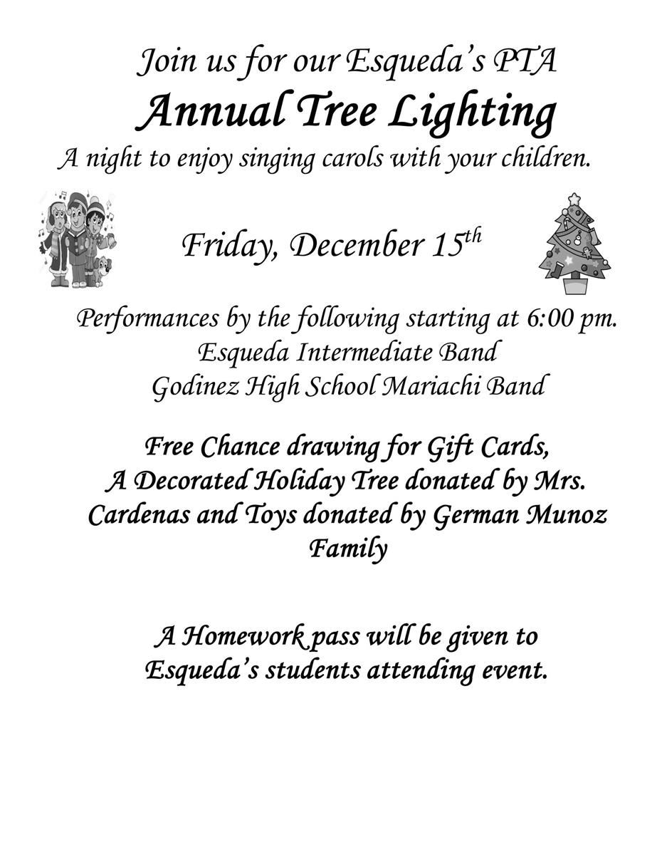  PTA Annual Tree Lighting 